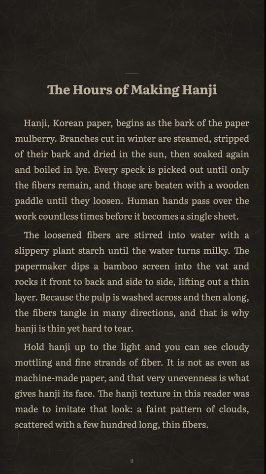 Reading in dark mode