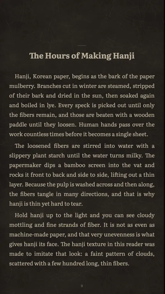 Reading in dark mode
